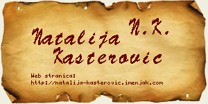 Natalija Kašterović vizit kartica